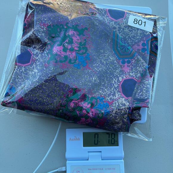 Women's Vintage Cheongsam Vest Purple Floral Frog Button Sleeveless Collared M/L - Picture 8 of 8